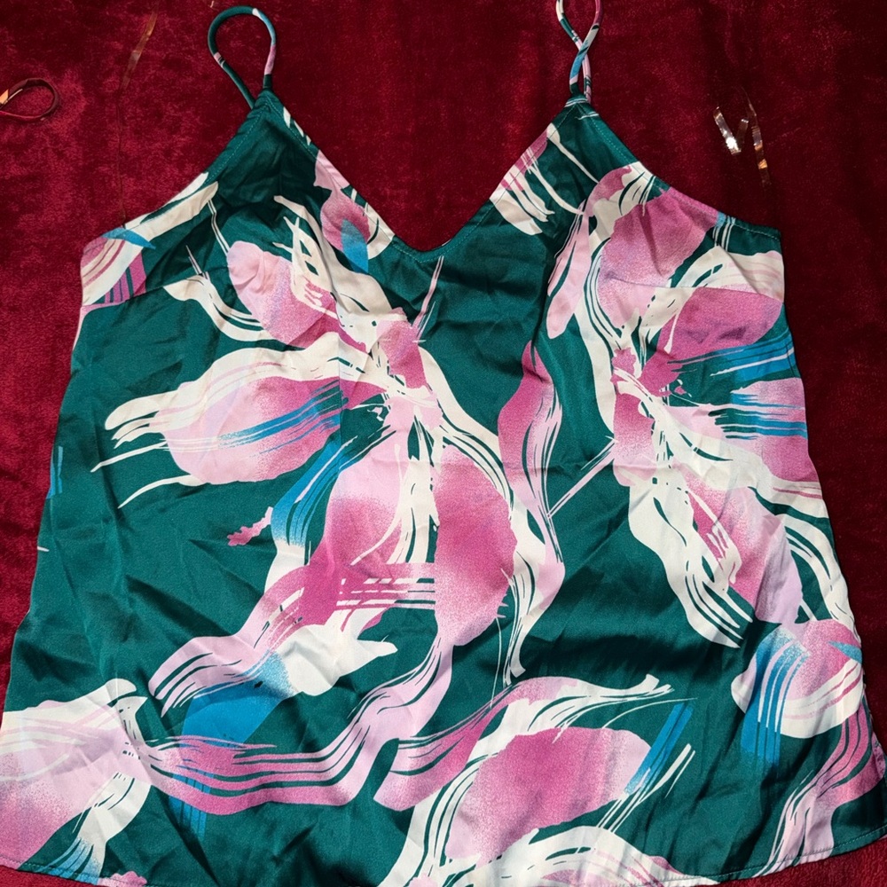 Floral Satin Cami & Shorts Pajama Set